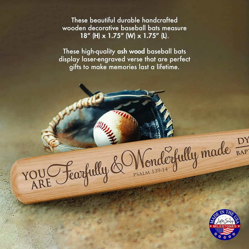 First Communion Personalized Engraved Baseball Bat for Boys