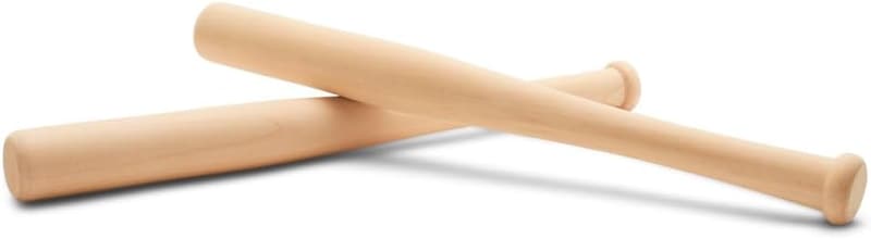 Mini Unfinished Wooden Baseball Bats - 12 Inch, Pack of 10