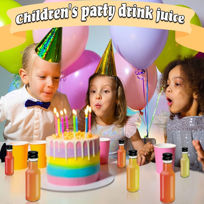 Party Mini Liquor Bottles - 50 Pack, 1.7oz Reusable Plastic