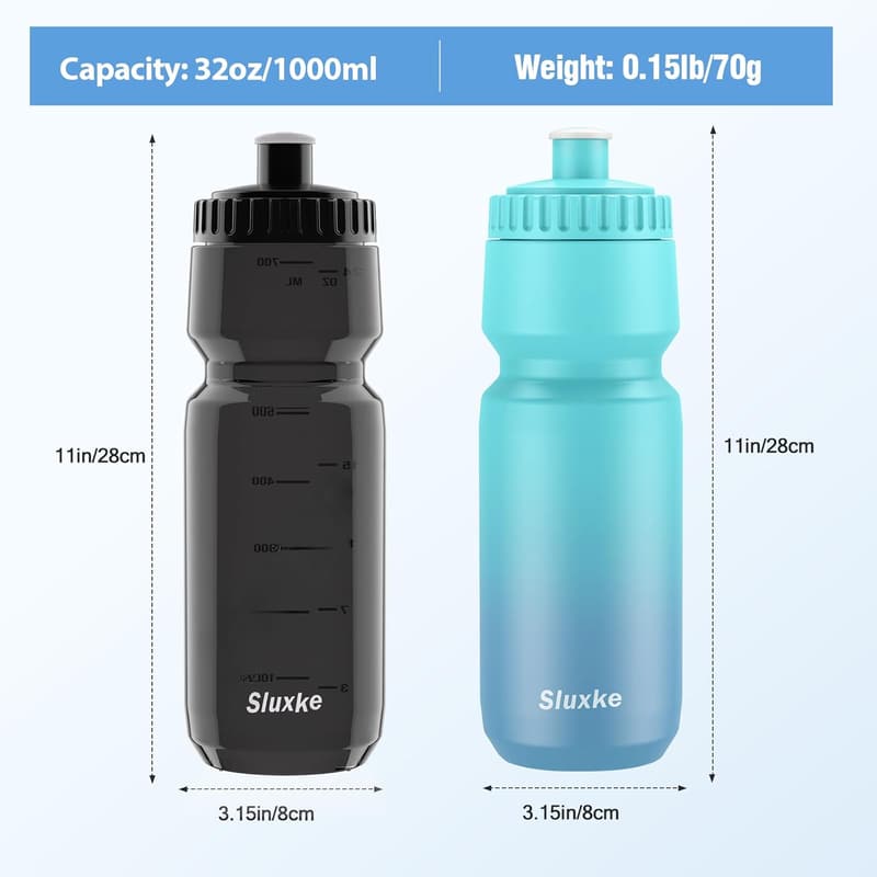 32oz BPA-Free Cycling Water Bottles - 2-Pack