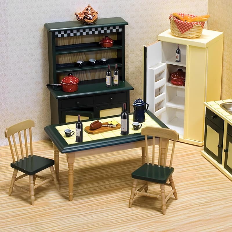 Miniature Red Wine Bottles Set for Dollhouse Display - 10pcs