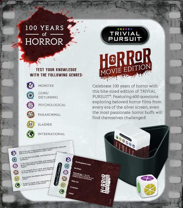 Horror Movie Trivial Pursuit Board Game for Fans