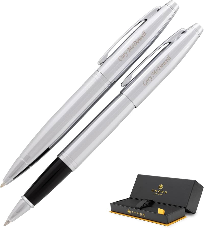 Personalized Chrome Cross Gift Pen Set