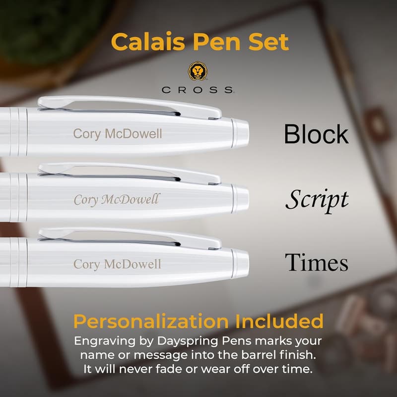 Personalized Chrome Cross Gift Pen Set