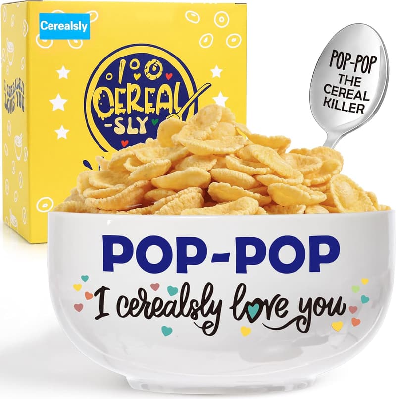 Funny Ceramic Cereal Bowl for Grandpa's Birthday
