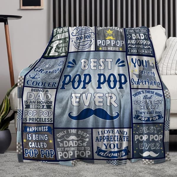 Cozy Fleece Blanket for Grandpa - Birthday & Father's Day Gift