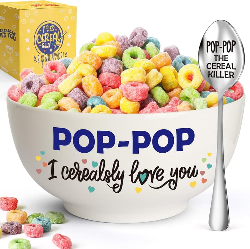 Birthday & Father's Day Cereal Bowl Set for Grandpa