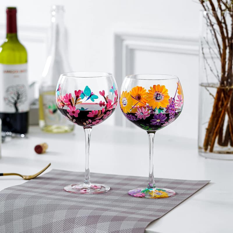 Personalized Artisan 20oz Hand-Painted Wine Glass
