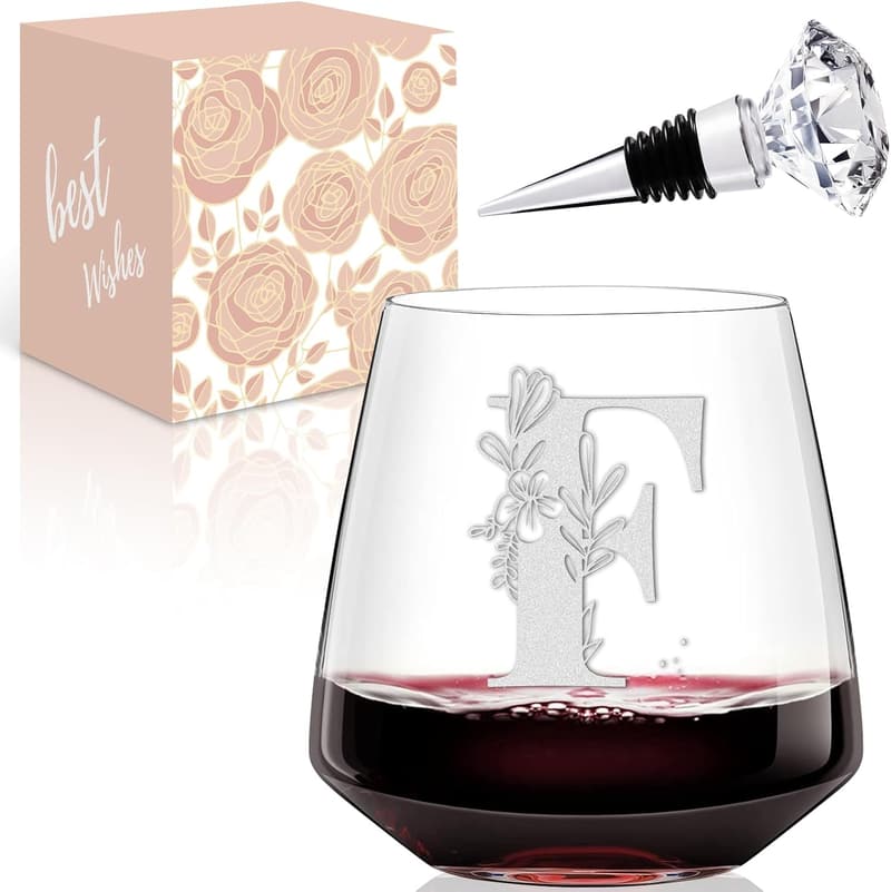 Custom Etched Wine Glass for Women | Personalized Gift for Her