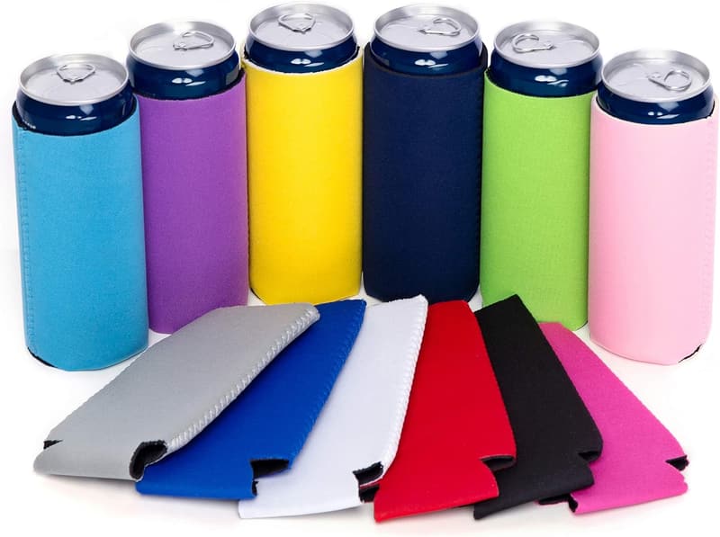 Wedding DIY Personalized 12 oz Slim Can Coolers - 12 Pcs