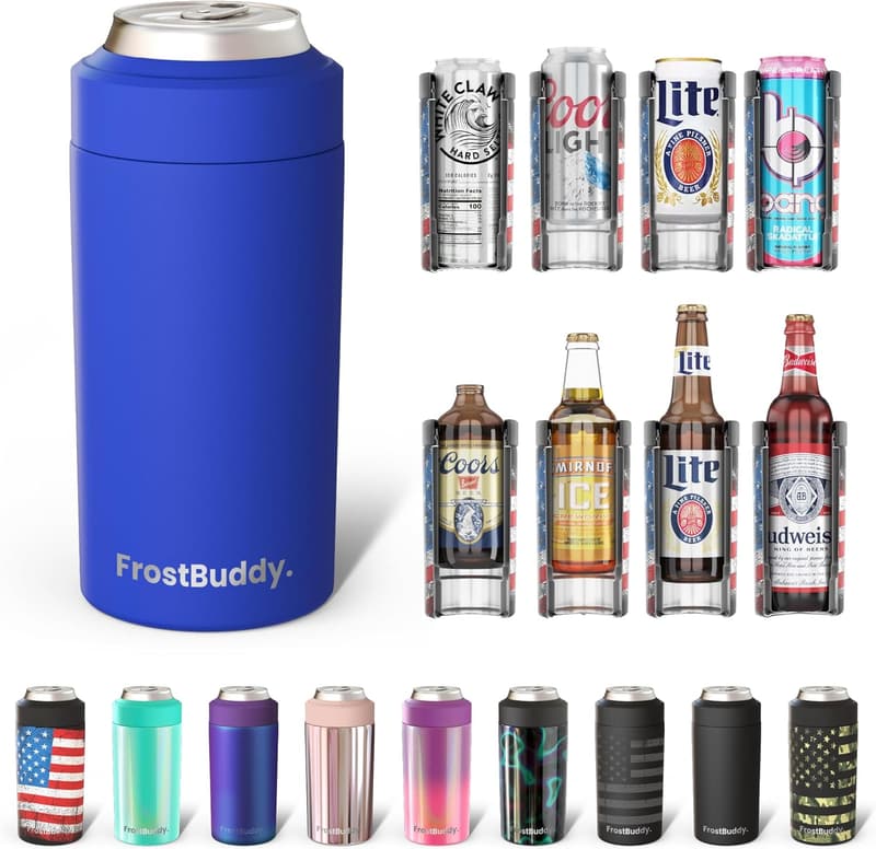 Universal Insulated Can Cooler - Fits 12 & 16 oz Bottles (Royal)