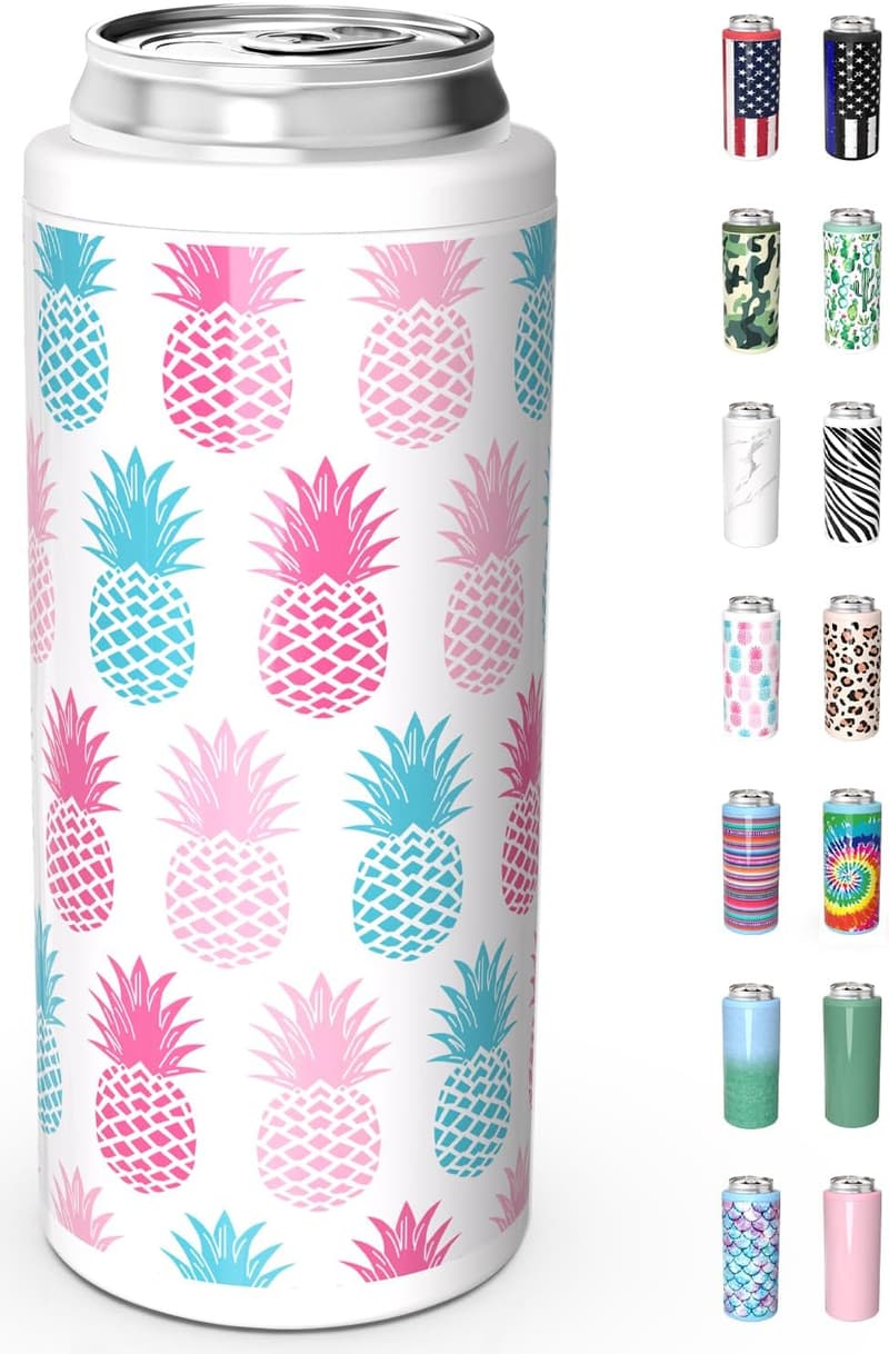 Stainless Steel Slim Can Cooler for Beer & Seltzer