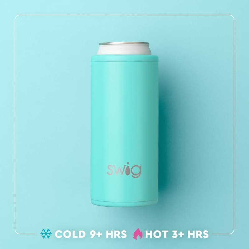 Insulated 12oz Slim Can Cooler for Beach Lovers