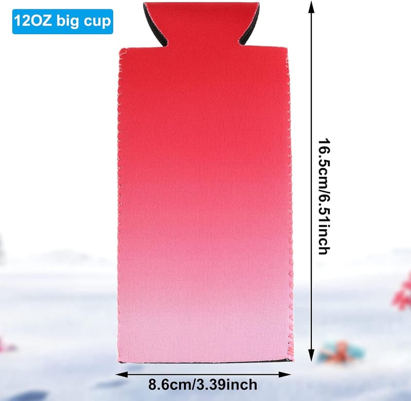Reusable Neoprene Drink Can Sleeves - 18 Pack (12 oz, Gradient)
