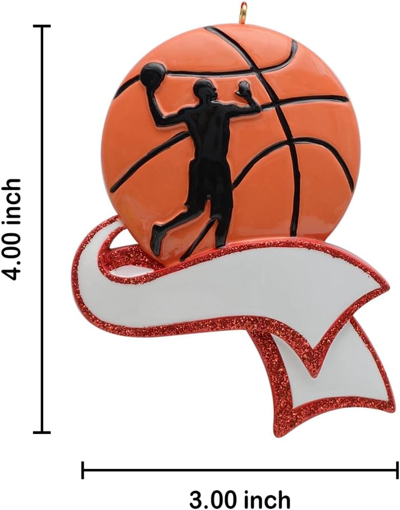 Personalized Basketball Player Ornament for Grandson