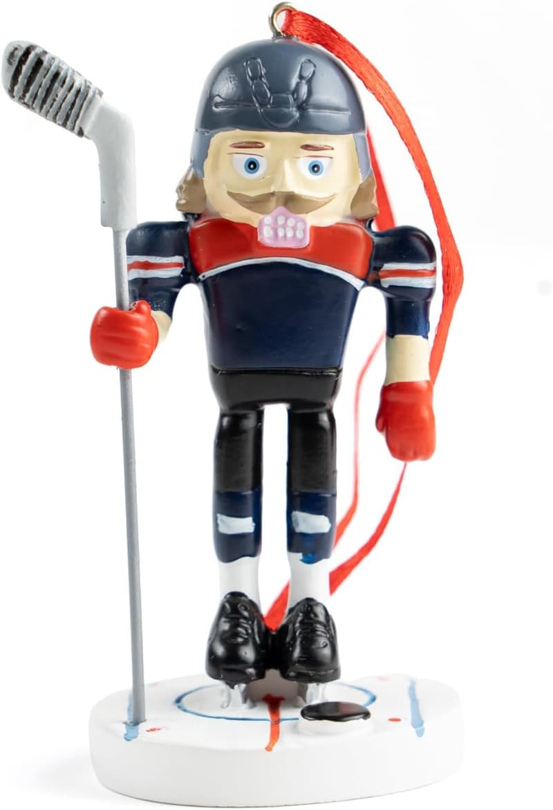 Hockey Nutcracker Resin Ornament for Christmas Decor