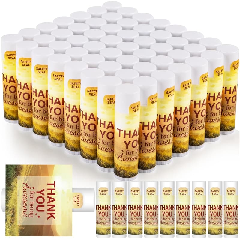 Staff Appreciation Lip Balm Set - 60 Pcs Thank You Gifts