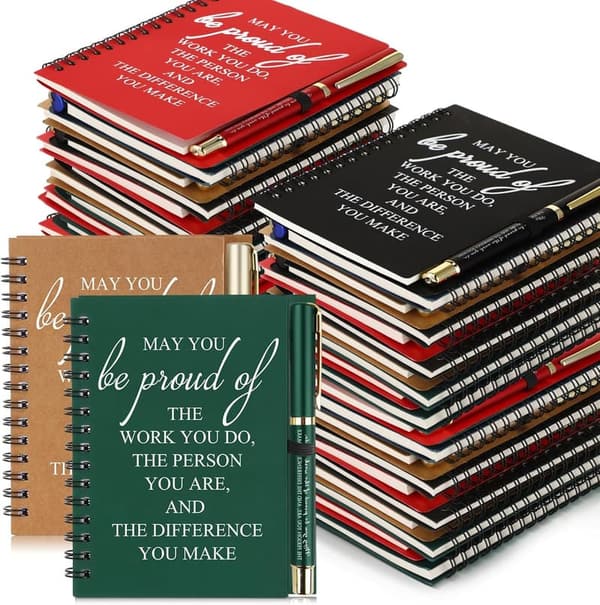 Employee Appreciation Journals & Pens - Inspirational Gifts Set