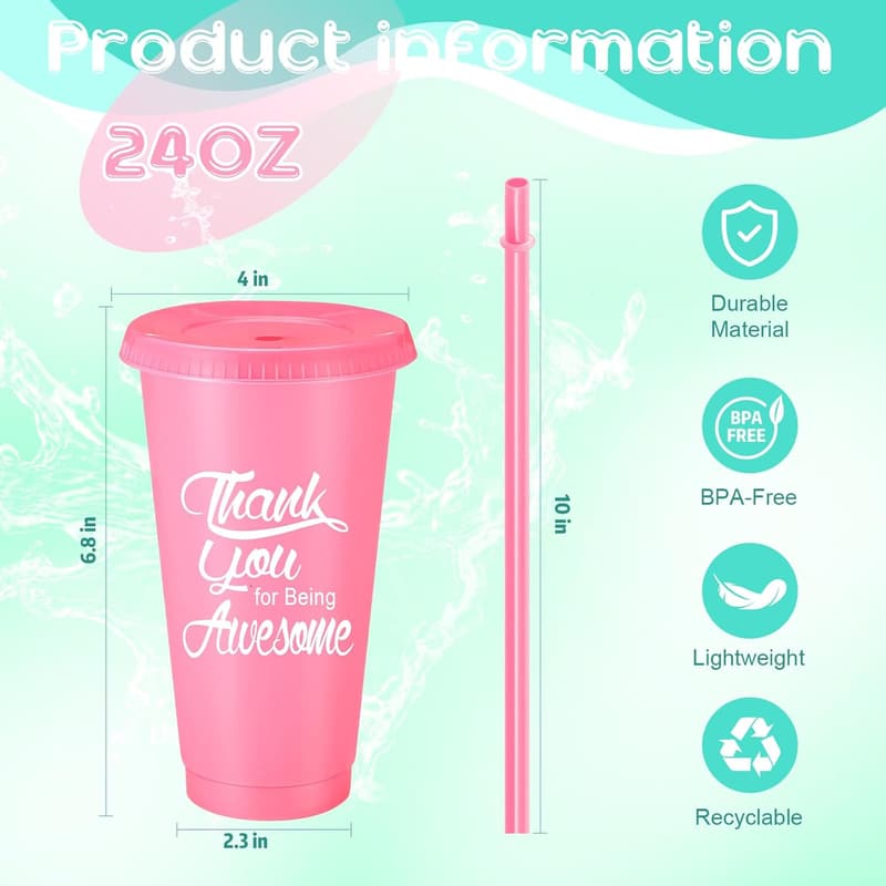 48 Pcs Thank You Tumblers for Nurses and Staff