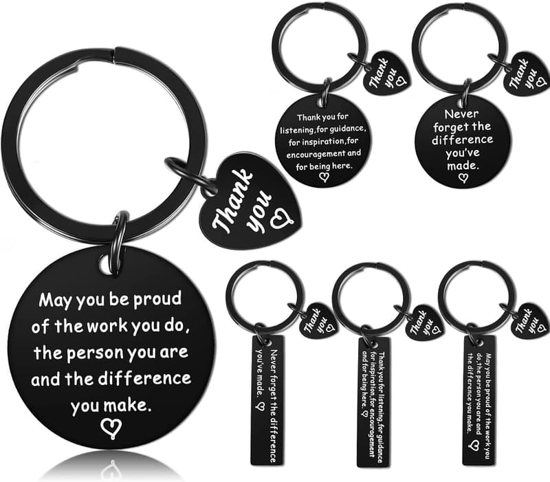 Thank You Keychain Set - Appreciation Gifts for Coworkers