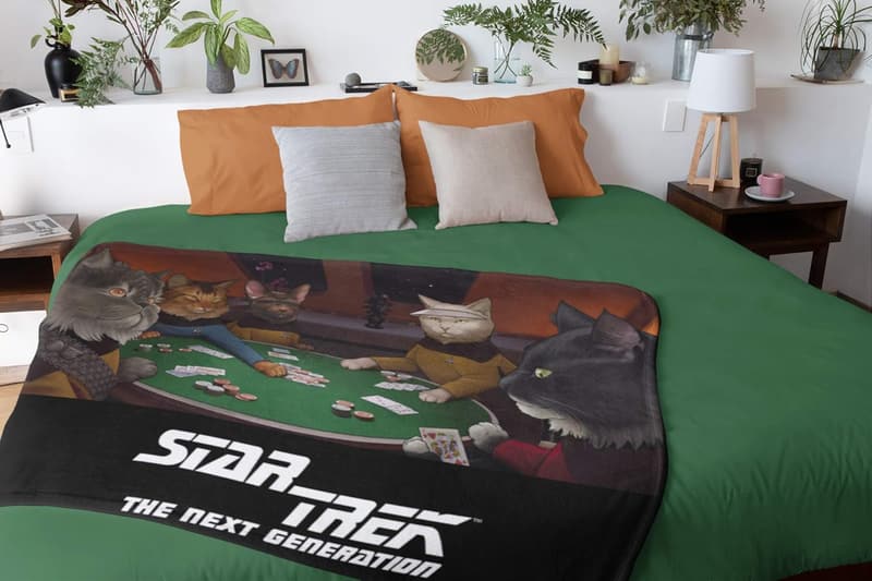 Star Trek TNG Cat Characters Plush Throw Blanket 60