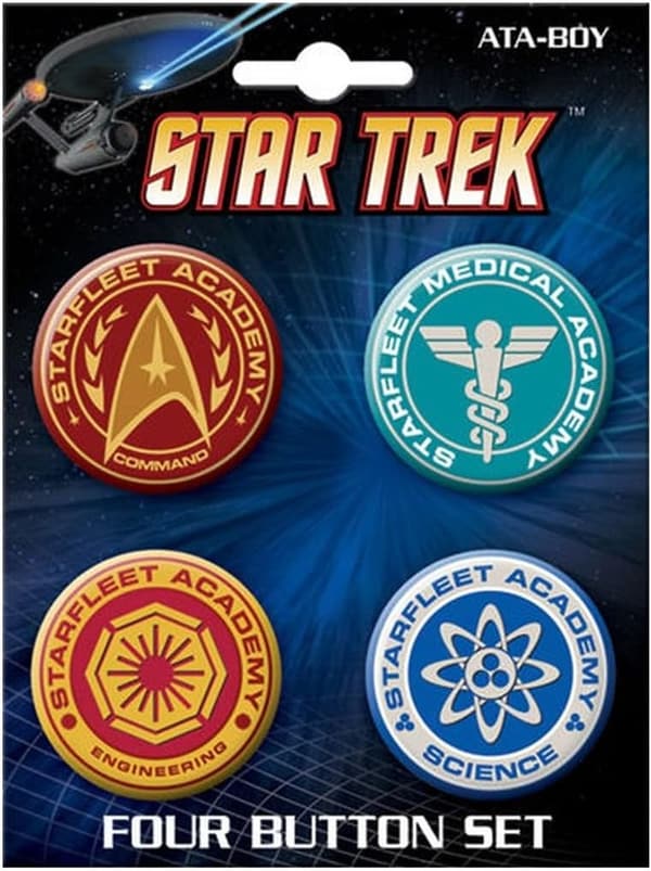 Starfleet Academy 4-Button Set - Officially Licensed Star Trek