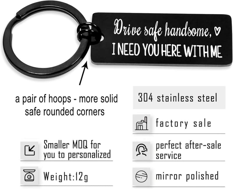 Drive Safe Keychain for Husband | Valentine's & Father's Day Gift