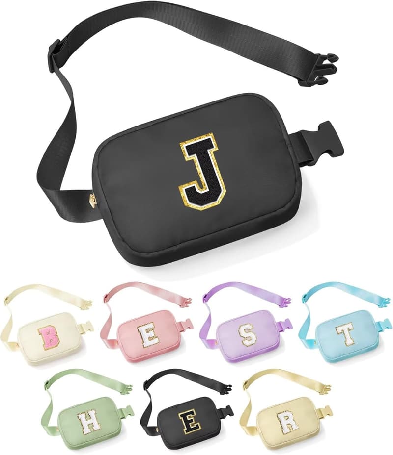 Personalized Black Crossbody Bag for Men's Birthday
