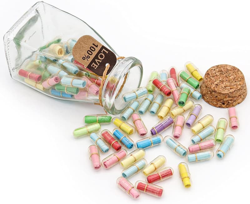 Valentine's Day Message in a Bottle - 80 Cute Capsule Letters for Couples