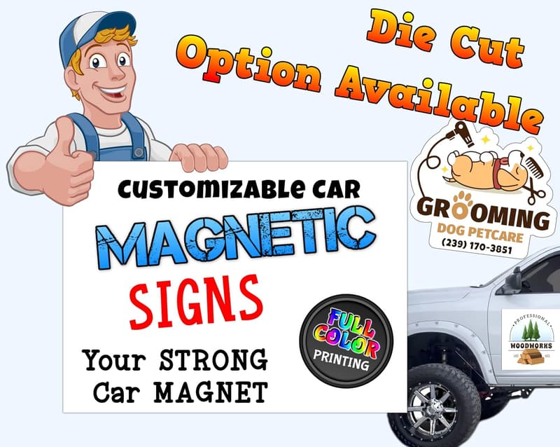 Personalized Magnetic Logo Sign for Business Advertising