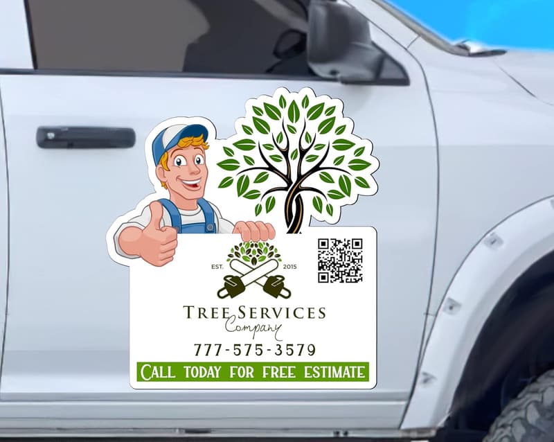 Custom Die Cut Car Magnet Sign | Personalized Logo for Business