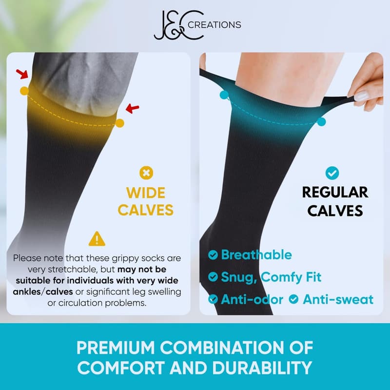 Men's Hospital Grip Socks - Premium Quality Bamboo 10-13