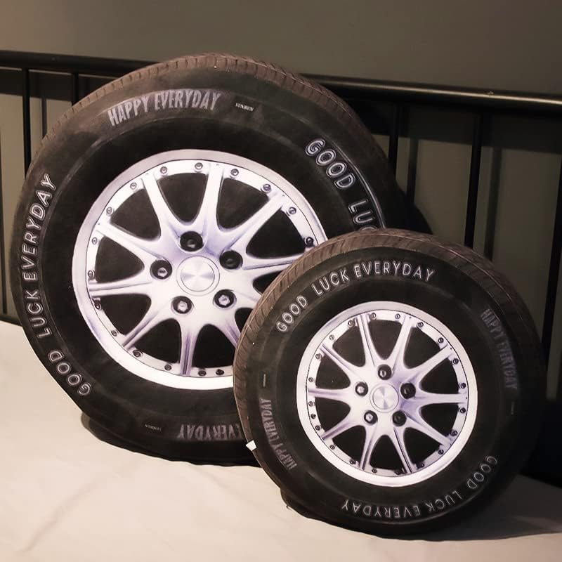3D Tire Plush Pillow for Boys' Race Car Room Decor