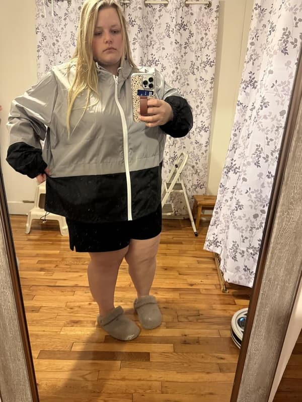 Packable Women's Plus Size Waterproof Rain Jacket