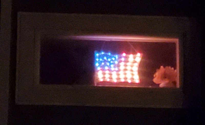 Lighted Patriotic Window Decoration - Grand Old Flag
