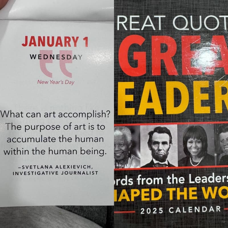 2025 Inspirational Leader Quotes Daily Calendar for Office