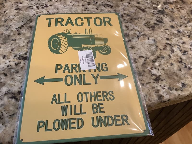 Tractor Tin Sign - 8 x 12 Inch Decor