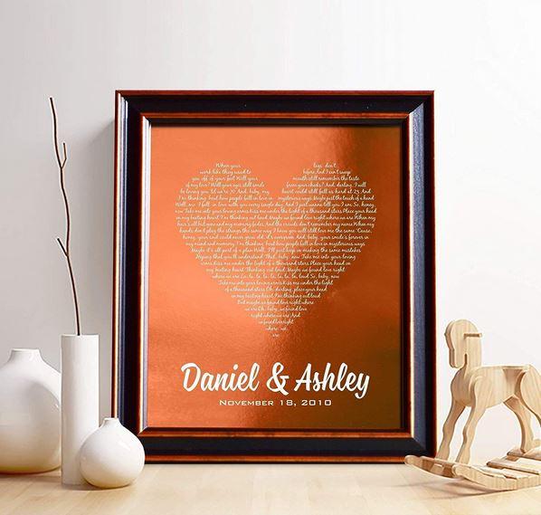 7th Anniversary Personalized First Dance Song Gift