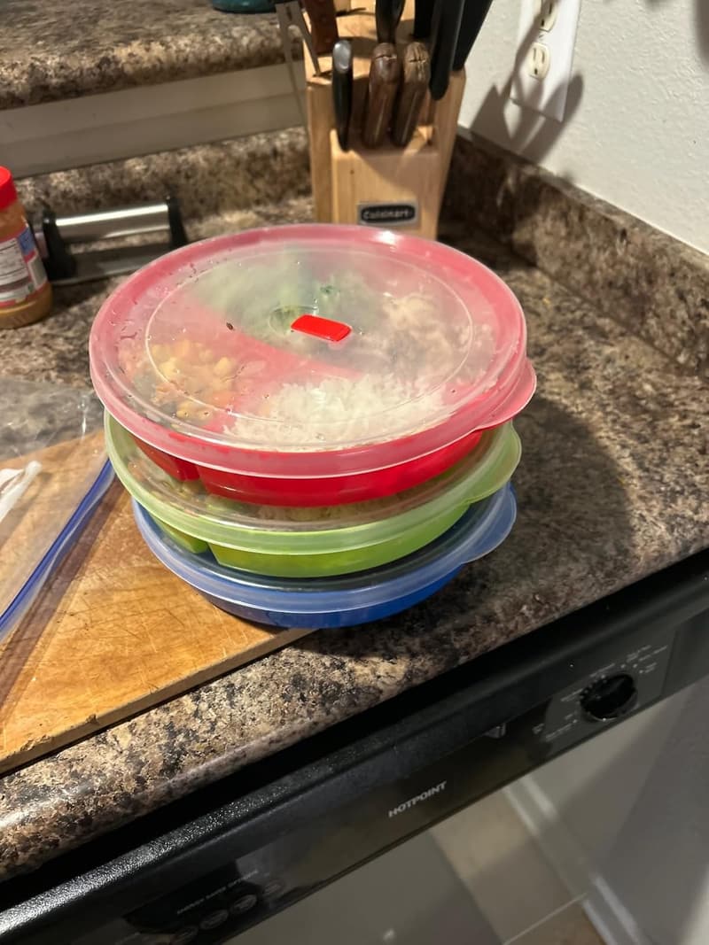 Microwave Food Storage Containers Set of 3 with Vented Lids
