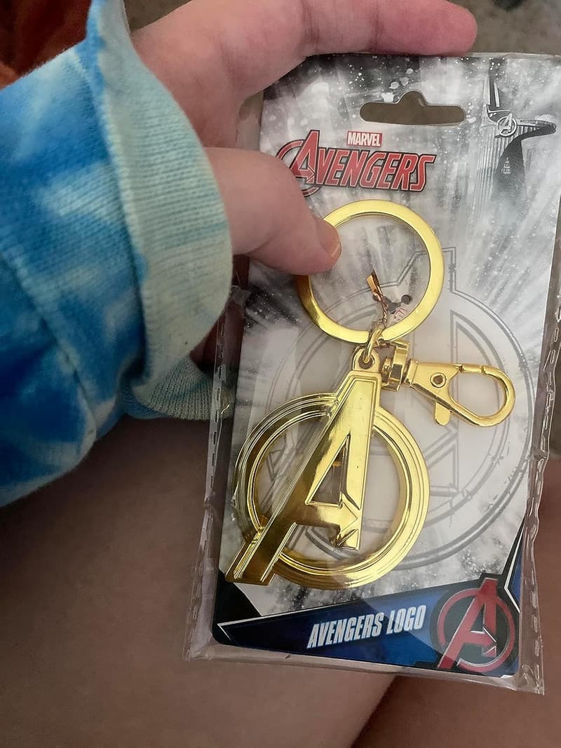 Avengers Logo Gold Pewter Key Ring – 3