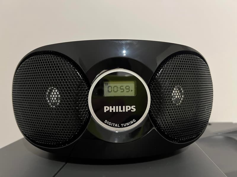 Philips Portable CD Player Boombox with FM Radio & AUX Input