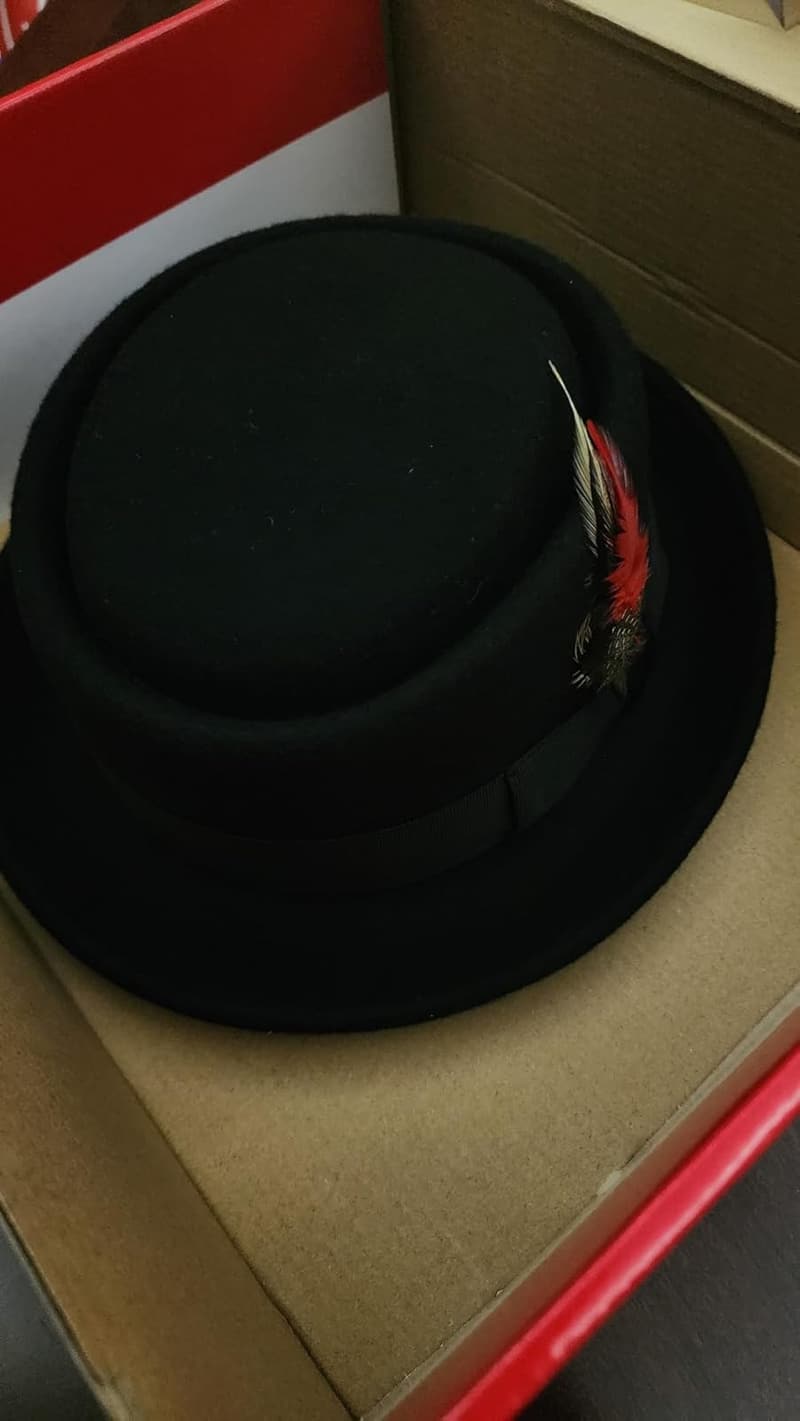 Crushable Wool Felt Fedora Hat for Men and Women