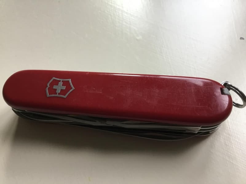 Victorinox Swiss Army Deluxe Tinker Knife - 17 Functions, Red