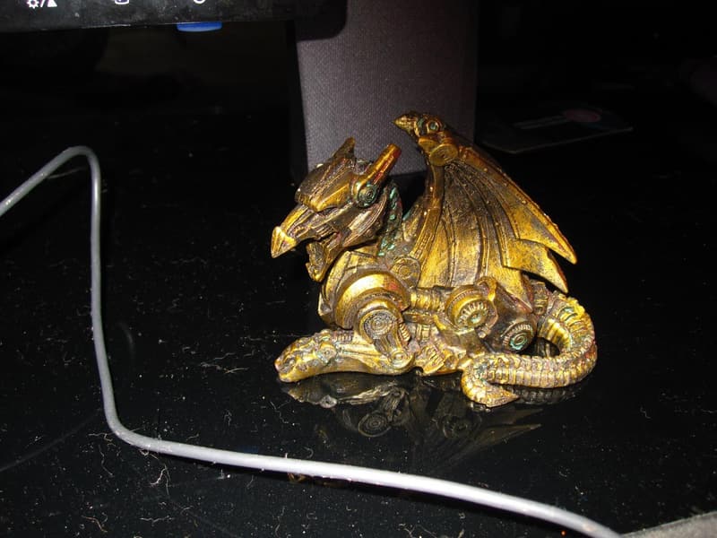 Steampunk Winged Dragon Resin Figurine - 3.5 Inches