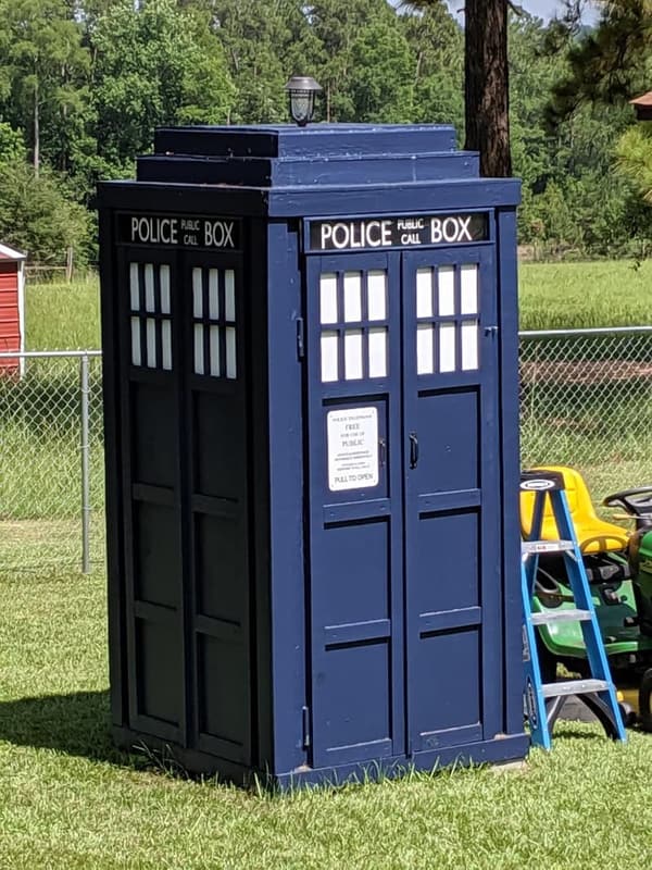 Vintage Police Telephone Box Sign - Public Call Box Decor