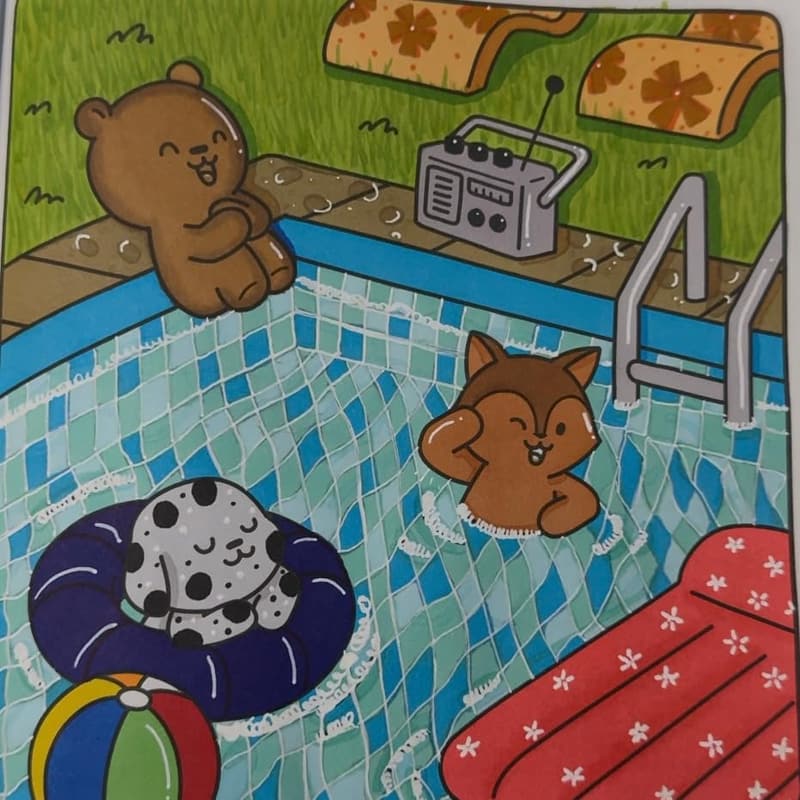 Comfy Friends: Cute Coloring Book for Adults & Teens