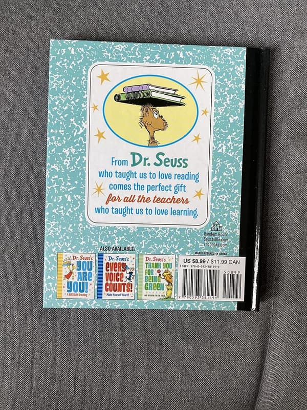 Thank You Teachers: Dr. Seuss Gift Book