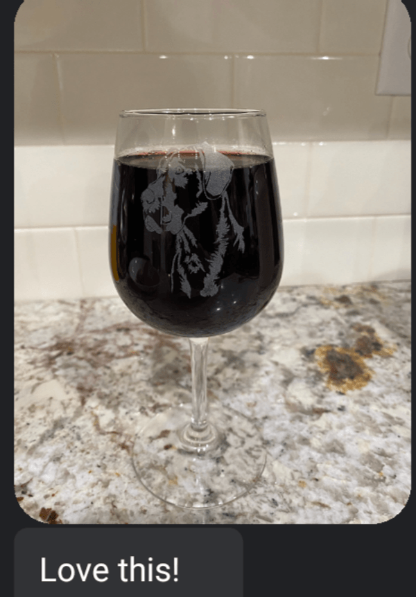 Labrador Retriever Etched 12.75oz Wine Glass