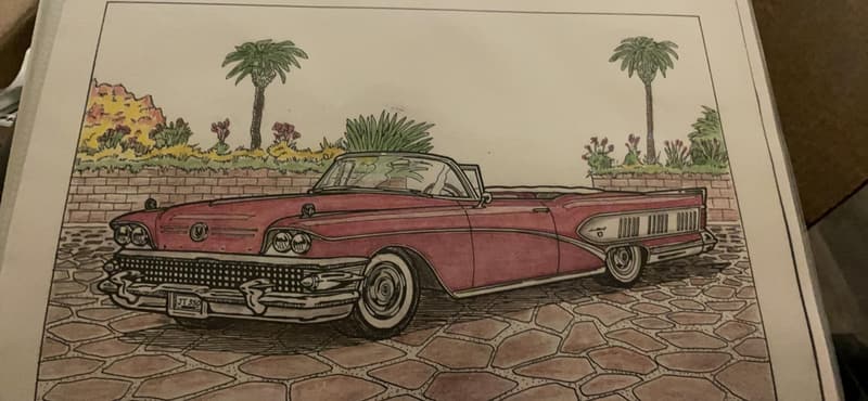 1950s Classic Cars Coloring Book for Automotive Enthusiasts