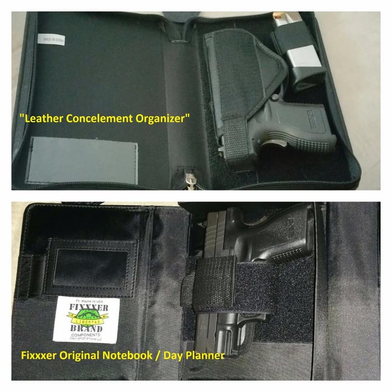Leather Concealment Planner Organizer - Discreet Design
